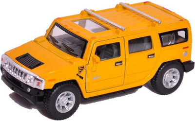 

Emob 1:40 Scale Die Cast Metal Yellow Hummer Pull Back Car Toy with Openable Doors(Multicolor)