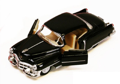 

Emob 1:43 Scale Die Cast Metal Black Cadillac Pull Back Car Toy with Openable Doors(Multicolor)