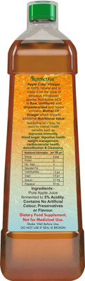 

NutrActive Natural Apple Cider Vinegar with Mother of Vinegar Vinegar(1500 ml)