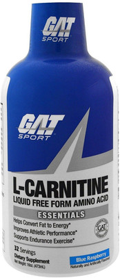GAT Essentials Liquid L-Carnitine Drink (Blue Raspberry)(473 ml)