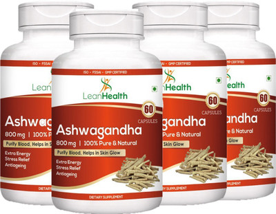 

LeanHealth Ashwagandha 100% natural and organic ayurvedic herbs for general wellness(240 No)