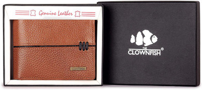 

The Clownfish Men Casual Brown Genuine Leather Wallet(5 Card Slots), Bronze