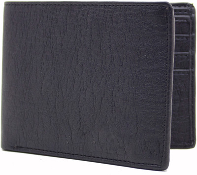 MS Men Formal Black Artificial Leather Wallet(10 Card Slots)