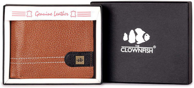 

The Clownfish Men Casual Brown Genuine Leather Wallet(4 Card Slots), Bronze