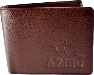 

Azibo Men Brown Genuine Leather Wallet(7 Card Slots)