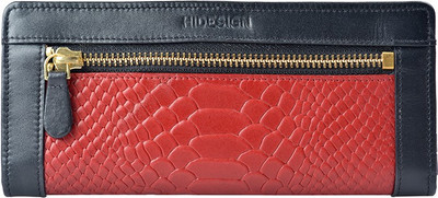 

Hidesign Women Casual, Formal Red, Black Genuine Leather Wallet(14 Card Slots), Black red
