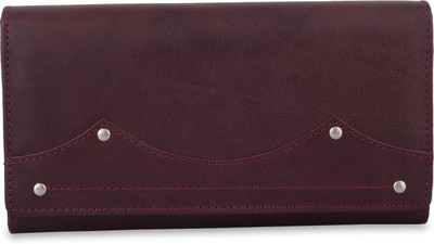 

Red Rabitt Women Ethnic Maroon Genuine Leather Wallet(10 Card Slots)