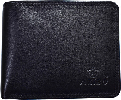 

Azibo Men Casual Black Genuine Leather Wallet(4 Card Slots)