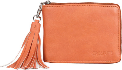 

Creature Women Casual Tan Artificial Leather Wallet(3 Card Slots), Orange