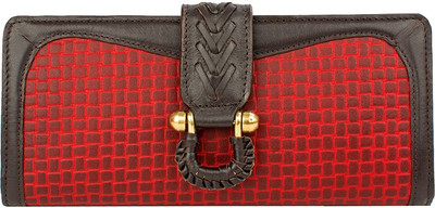 

Hidesign Women Evening/Party Red, Black Genuine Leather Wallet(13 Card Slots), Red brown