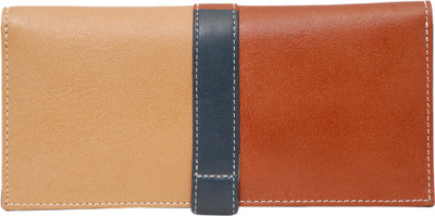 

Borse Girls Casual Multicolor Genuine Leather Wallet(11 Card Slots), Beige;brown