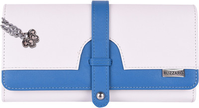 

Blizzard Women Casual White, Blue Artificial Leather Wallet(5 Card Slots), Blue;white