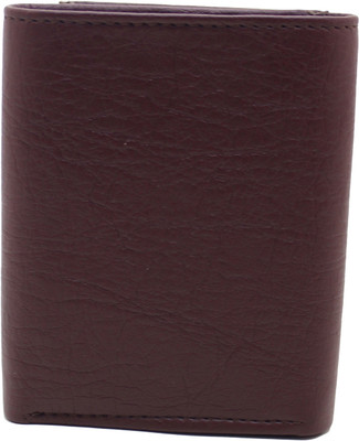 MS Men Casual Brown Artificial Leather Wallet(4 Card Slots)