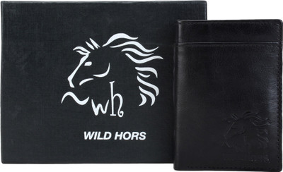 

wild hors Men Casual Black Genuine Leather Card Holder(12 Card Slots)