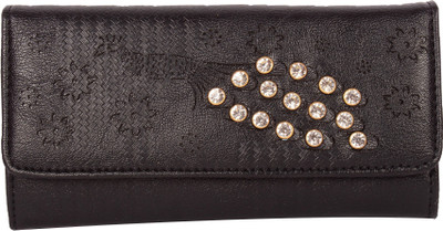

DN CREATION Women Black Genuine Leather Wallet(5 Card Slots)