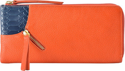 

Hidesign Women Casual Orange, Black Genuine Leather Wallet(6 Card Slots), Blue