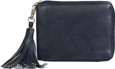 Creature Women Casual Blue Artificial Leather Wallet(3 Card Slots)