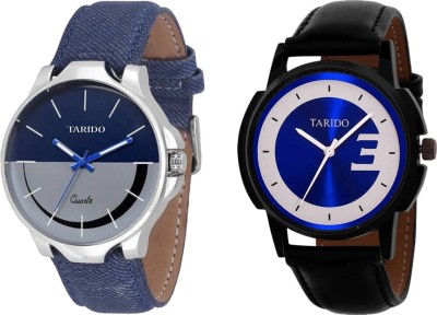 Tarido New Exclusive combo in blue dial & blue With gray dial leather strap analog wrist Analog Watch  - For Men