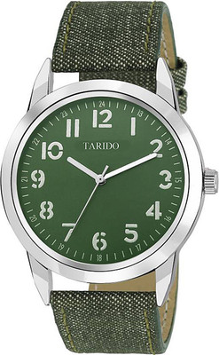 

Tarido TD1579SL13 New Exclusive Green dial Blue & Fabric Strap Watch for cool Boys & dashing men Watch - For Men