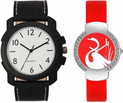 

VALENTIME VL13VT25 New Latest Stylish Designer Collection Leather Combo Couple Fancy Diamond Casual Best Offer Watch - For Men & Women
