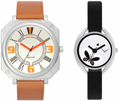 

VALENTIME VL45VT01 New Latest Stylish Designer Collection Leather Combo Couple Fancy Casual Best Offer Watch - For Men & Women