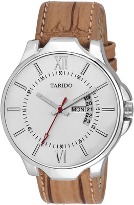 

Tarido TD1906SL02 New Generation Exceptional White dial Brown leather strap Day & Date function wrist Watch - For Men