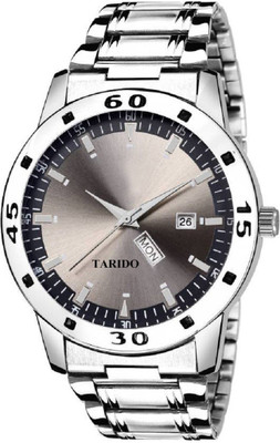 

Tarido TD1948SM14 Signature grey dial stainless steel strap day & date working wrist Watch - For Men