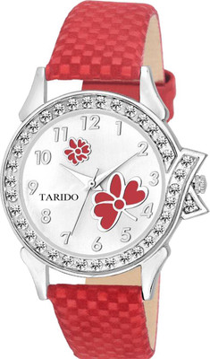 

Tarido TD2462SL02 New Exclusive watch for women & girls in Red genuine leather Strap Watch - For Women