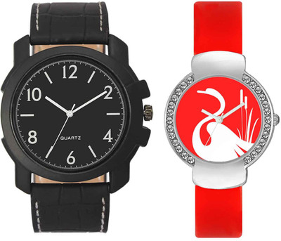

VALENTIME VL14VT25 New Latest Stylish Designer Collection Leather Combo Couple Fancy Diamond Casual Best Offer Watch - For Men & Women