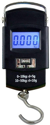

Klick N Shop Weighing Scale Digital Heavy Duty Portable, Hook Type with Temp, 50Kg Weighing Scale(Black)