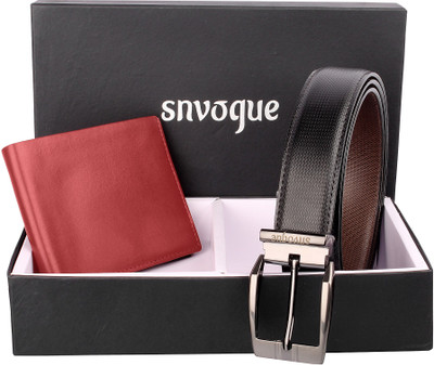 

SNVOGUE Belt, Wallet Combo(Black)