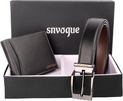 

SNVOGUE Belt, Wallet Combo(Black)