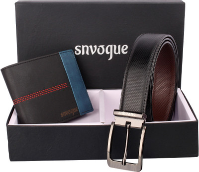 

SNVOGUE Belt, Wallet Combo(Black)