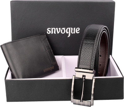 

SNVOGUE Belt, Wallet Combo(Black)
