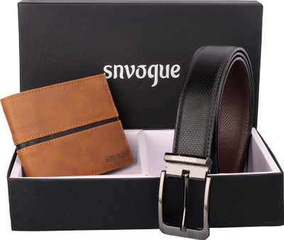 

SNVOGUE Belt, Wallet Combo(Black)