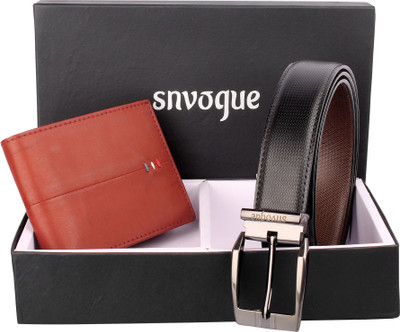 

SNVOGUE Belt, Wallet Combo(Black)