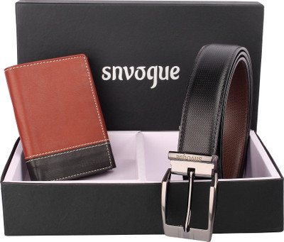 

SNVOGUE Belt, Wallet Combo(Black)