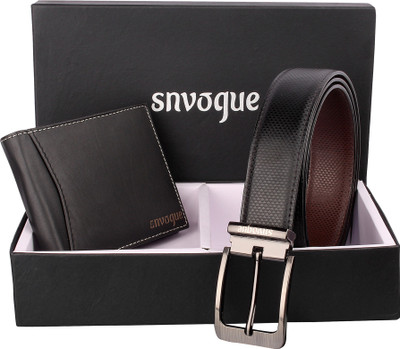 

SNVOGUE Belt, Wallet Combo(Black)