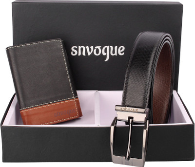 

SNVOGUE Belt, Wallet Combo(Black)