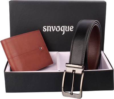 

SNVOGUE Belt, Wallet Combo(Black)