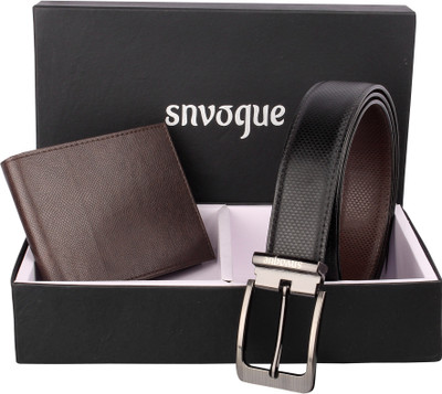 

SNVOGUE Belt, Wallet Combo(Black)