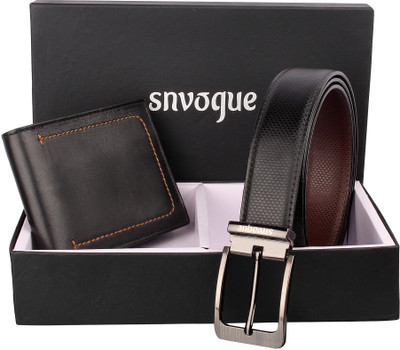 

SNVOGUE Belt, Wallet Combo(Black)
