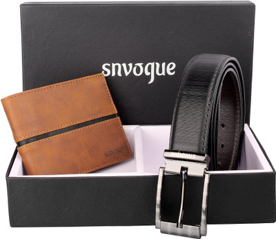

SNVOGUE Belt, Wallet Combo(Black)
