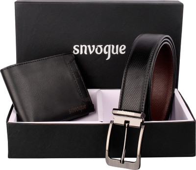 

SNVOGUE Belt, Wallet Combo(Black)