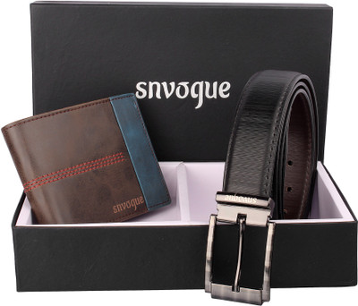 

SNVOGUE Belt, Wallet Combo(Black)