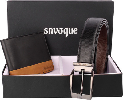 

SNVOGUE Belt, Wallet Combo(Black)