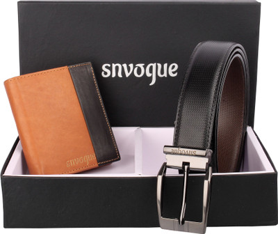 

SNVOGUE Belt, Wallet Combo(Black)