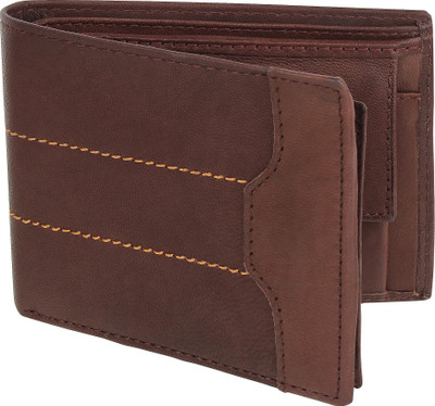 

snvogue Men Brown Genuine Leather Wallet(8 Card Slots)