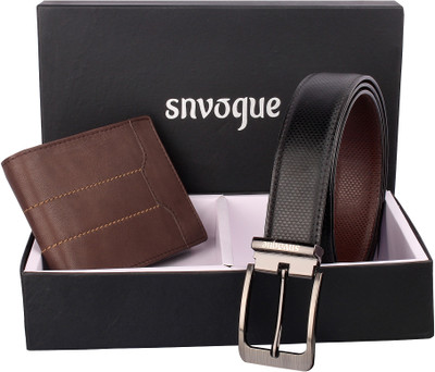 

SNVOGUE Belt, Wallet Combo(Black)