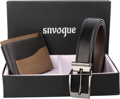 

SNVOGUE Belt, Wallet Combo(Black)
